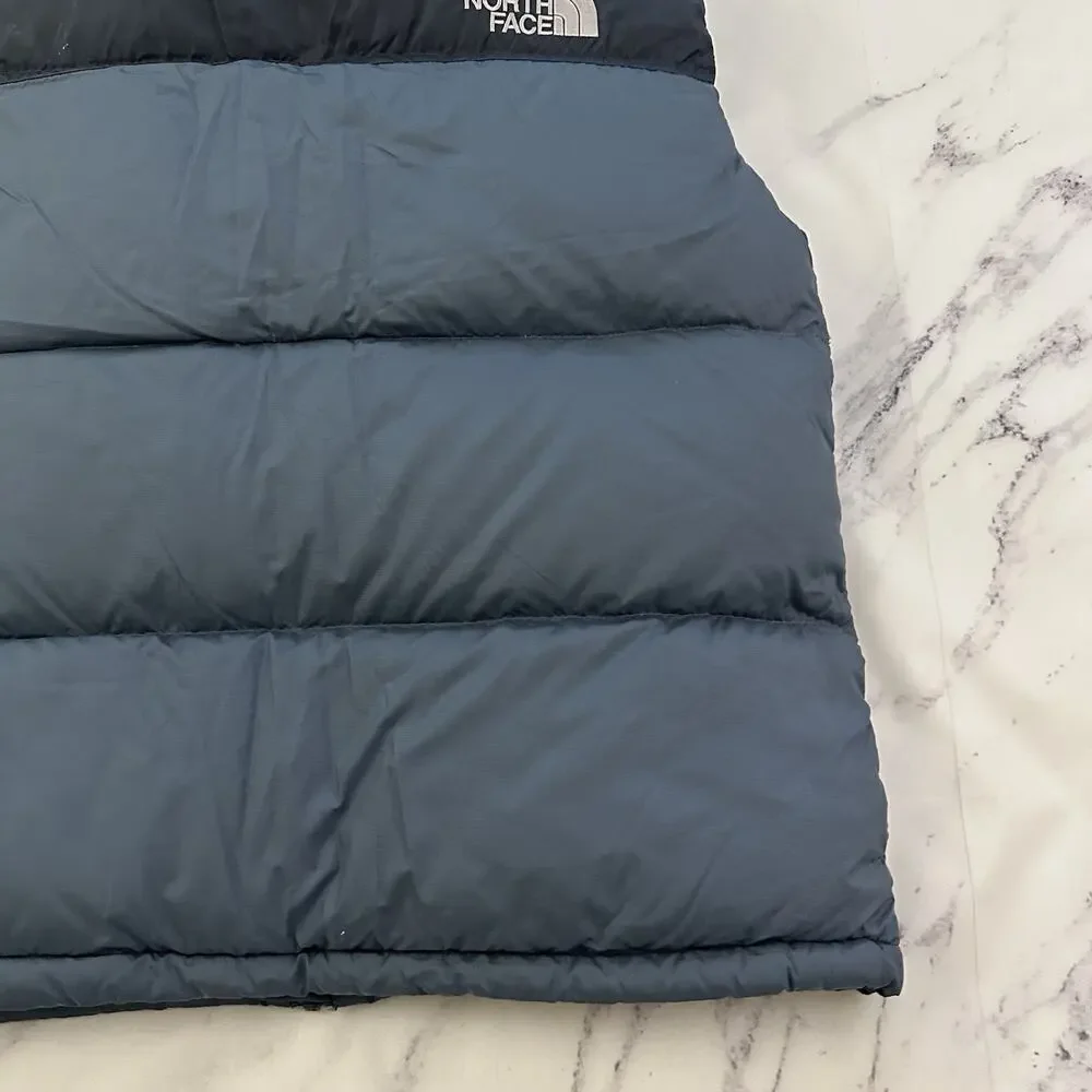 The North Face Mens Vintage Puffer Vest Size M Gray 700 Down Full Zip Up